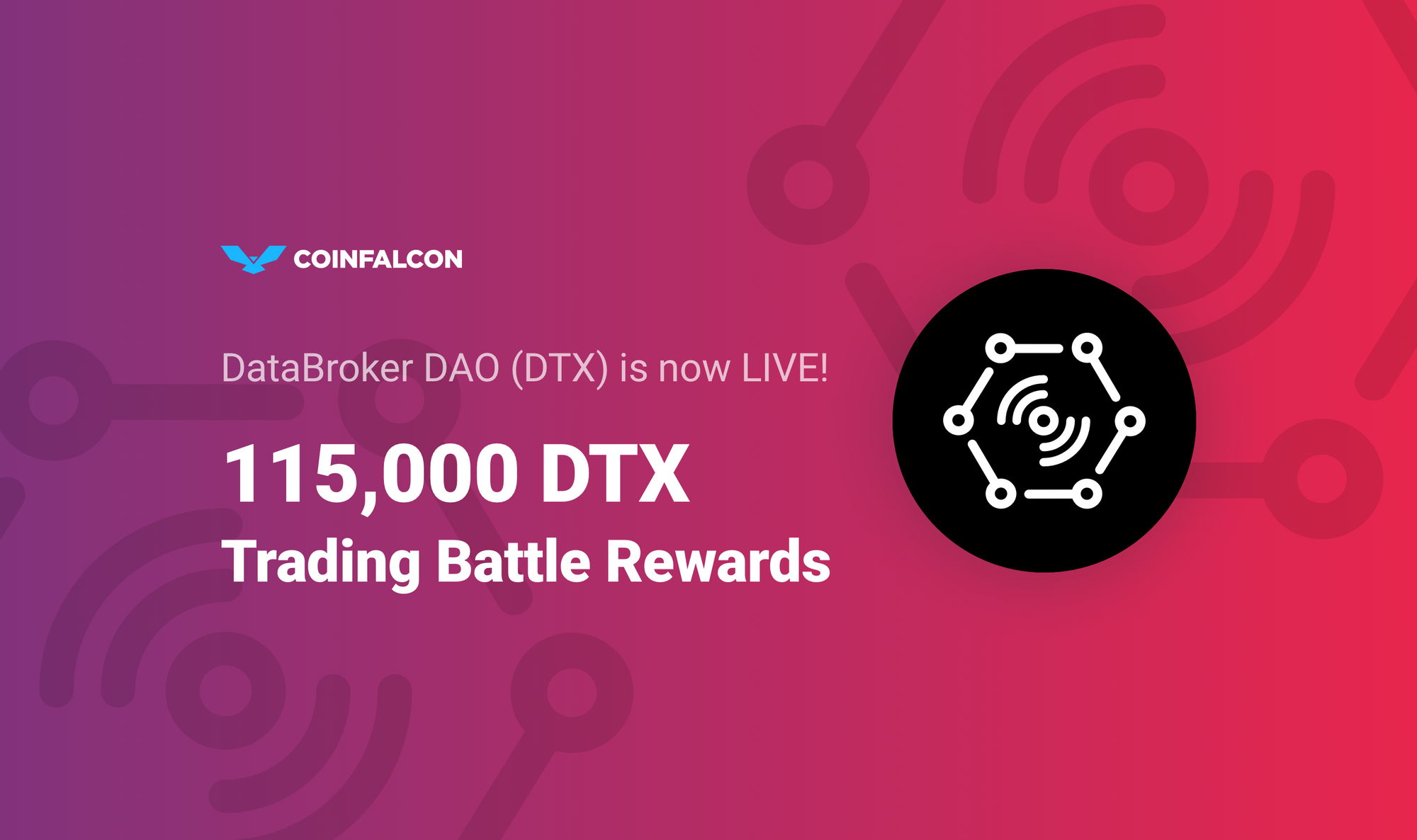 DTX Now Live on CoinFalcon Exchange. Join the CoinFalcon Battle!